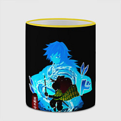 Кружка 3D Томиока Гию Клинок рассекающий демонов, цвет: 3D-желтый кант — фото 2