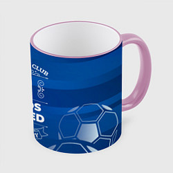 Кружка 3D Leeds United Football Club Number 1, цвет: 3D-розовый кант