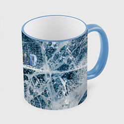 Кружка 3D IN COLD horizontal logo with ice, цвет: 3D-небесно-голубой кант
