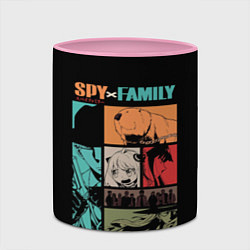 Кружка 3D SPY X FAMILY СЕМЬЯ ШПИОНА ВСЕ, цвет: 3D-белый + розовый — фото 2