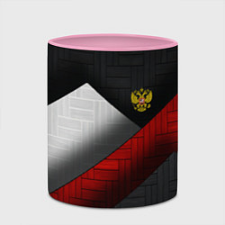 Кружка 3D Россия Спорт Текстура Плиты, цвет: 3D-белый + розовый — фото 2