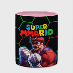 Кружка 3D ММАРИО ММА Супер Марио Super Mario, цвет: 3D-белый + розовый — фото 2