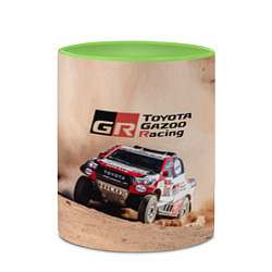 Кружка 3D Toyota Gazoo Racing Desert Rally, цвет: 3D-белый + светло-зеленый — фото 2