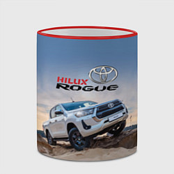 Кружка 3D Toyota Hilux Rogue Off-road vehicle Тойота - прохо, цвет: 3D-красный кант — фото 2