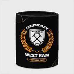 Кружка 3D Лого West Ham и надпись Legendary Football Club на, цвет: 3D-белый + черный — фото 2