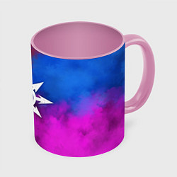 Кружка 3D Хаос абстракция, цвет: 3D-белый + розовый