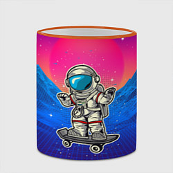 Кружка 3D Космонавт на скейте, цвет: 3D-оранжевый кант — фото 2