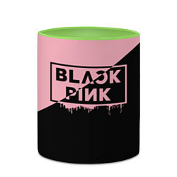Кружка 3D BLACKPINK BIG LOGO, цвет: 3D-белый + светло-зеленый — фото 2