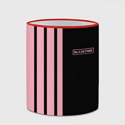 Кружка 3D BLACKPINK HALF BLACK-PINK MINI LOGO, цвет: 3D-красный кант — фото 2