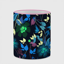 Кружка 3D Color summer night Floral pattern, цвет: 3D-розовый кант — фото 2