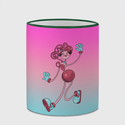 Кружка 3D Мама длинные ноги: Poppy Playtime, цвет: 3D-зеленый кант — фото 2