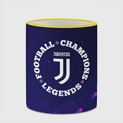Кружка 3D Символ Juventus и круглая надпись Football Legends, цвет: 3D-желтый кант — фото 2
