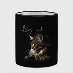 Кружка 3D Big cat Maine Coon, цвет: 3D-черный кант — фото 2