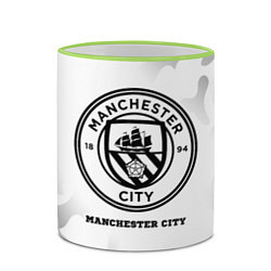 Кружка 3D Manchester City Sport на светлом фоне, цвет: 3D-светло-зеленый кант — фото 2