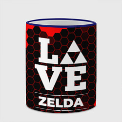 Кружка 3D Zelda Love Классика, цвет: 3D-синий кант — фото 2