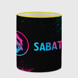 Кружка 3D Sabaton Neon Gradient, цвет: 3D-желтый кант — фото 2