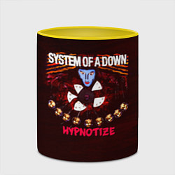Кружка 3D Hypnotize - System of a Down, цвет: 3D-белый + желтый — фото 2