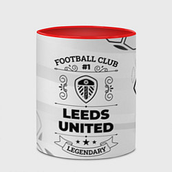 Кружка 3D Leeds United Football Club Number 1 Legendary, цвет: 3D-белый + красный — фото 2