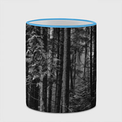 Кружка 3D Темный жуткий лес, цвет: 3D-небесно-голубой кант — фото 2