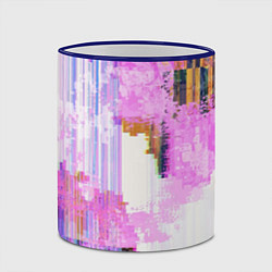 Кружка 3D Glitch art Fashion trend, цвет: 3D-синий кант — фото 2