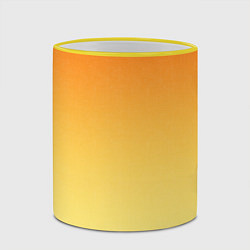 Кружка 3D Оранжевый, желтый градиент, цвет: 3D-желтый кант — фото 2