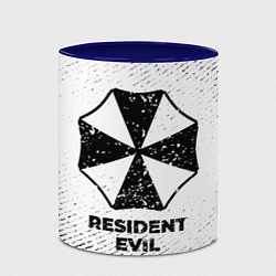Кружка 3D Resident Evil с потертостями на светлом фоне, цвет: 3D-белый + синий — фото 2