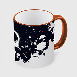 Кружка 3D СОВЕТСКИЙ СОЮЗ - СЕРП И МОЛОТ - КРАСКА, цвет: 3D-оранжевый кант