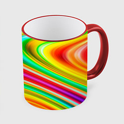 Кружка 3D Rainbow colors, цвет: 3D-красный кант