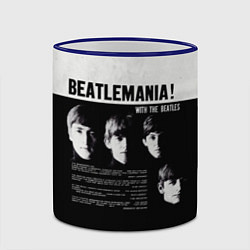 Кружка 3D With The Beatles Битломания, цвет: 3D-синий кант — фото 2
