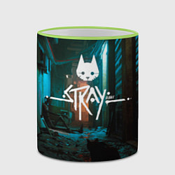 Кружка 3D Stray - киберпанк, цвет: 3D-светло-зеленый кант — фото 2