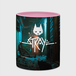 Кружка 3D Stray - киберпанк, цвет: 3D-белый + розовый — фото 2