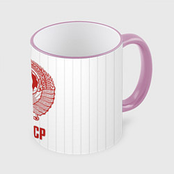Кружка 3D Я люблю СССР Советский союз, цвет: 3D-розовый кант