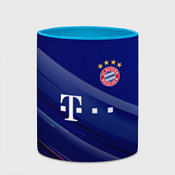 Кружка 3D Bayern munchen Абстракция, цвет: 3D-белый + небесно-голубой — фото 2