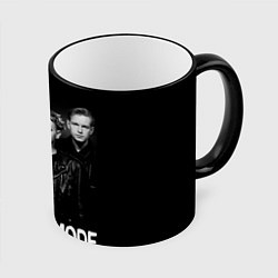 Кружка 3D Depeche Mode - black & white portrait, цвет: 3D-черный кант