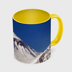 Кружка 3D Дхаулагири - белая гора, Гималаи, 8167 м, цвет: 3D-белый + желтый