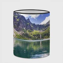 Кружка 3D Прозрачное горное озеро, цвет: 3D-черный кант — фото 2