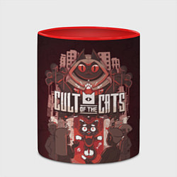 Кружка 3D Dark Cult Of The Cats, цвет: 3D-белый + красный — фото 2
