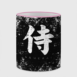 Кружка 3D Иероглиф samurai, цвет: 3D-розовый кант — фото 2