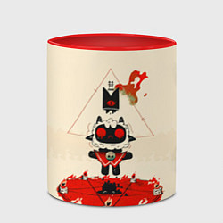Кружка 3D Cult of the lamb art, цвет: 3D-белый + красный — фото 2