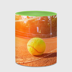Кружка 3D Теннис - рассвет, цвет: 3D-белый + светло-зеленый — фото 2