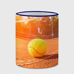 Кружка 3D Теннис - рассвет, цвет: 3D-синий кант — фото 2