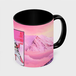Кружка 3D EVANGELION PINK Берсерк mode, цвет: 3D-белый + черный