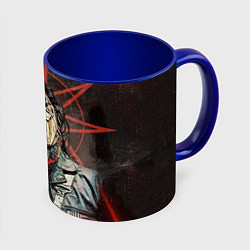 Кружка 3D Mick Thomson-Slipknot, цвет: 3D-белый + синий