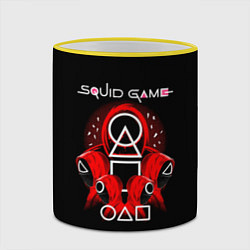 Кружка 3D Игра в кальмара - Squid Game, цвет: 3D-желтый кант — фото 2