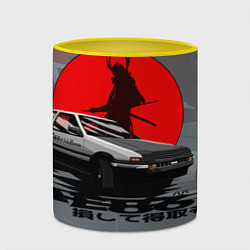 Кружка 3D JDM AE86 by ezaia, цвет: 3D-белый + желтый — фото 2