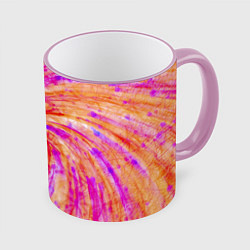 Кружка 3D Color swirls, цвет: 3D-розовый кант