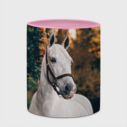 Кружка 3D Белая лошадка, цвет: 3D-белый + розовый — фото 2