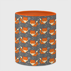 Кружка 3D Веселые лисички, цвет: 3D-белый + оранжевый — фото 2