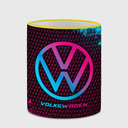 Кружка 3D Volkswagen - neon gradient, цвет: 3D-желтый кант — фото 2