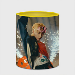 Кружка 3D Hyunjin Maniac, цвет: 3D-белый + желтый — фото 2